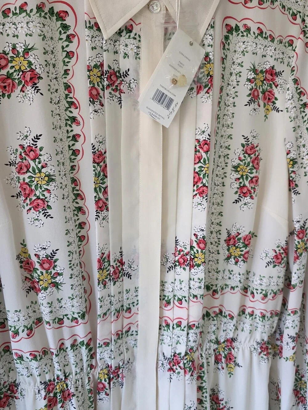 NWT Tory Burch 10 Quiet Luxury Cottagecore Dainty Romantic Cora Silk Dress